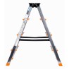Scala Pieghevole a 4 Scalini Krause 120403 Argentato Alluminio