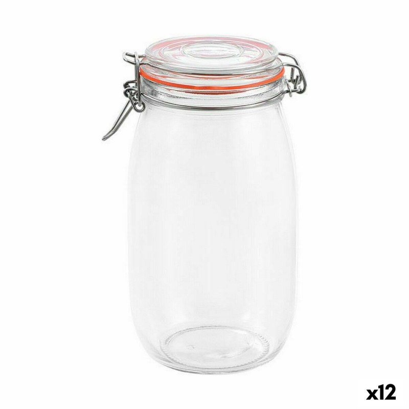 Vaso La Mediterránea Ermetico Vetro 1,5 L (12 Unità) Vaso La Mediterránea Ermetico Vetro 1,5 L (12 Unità)
