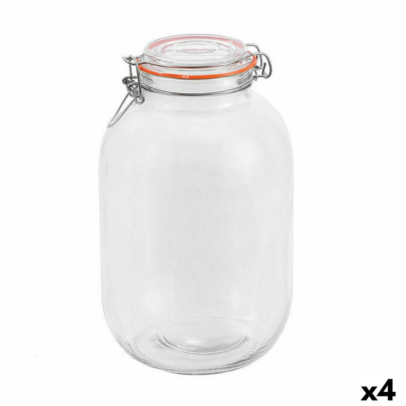 Vaso La Mediterránea Ermetico Vetro 4,2 L (4 Unità) Vaso La Mediterránea Ermetico Vetro 4,2 L (4 Unità)
