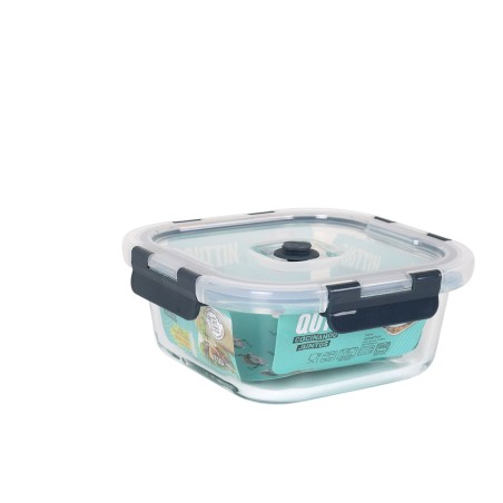 Porta pranzo Ermetico Quttin Quadrato 750 ml (6 Unità)