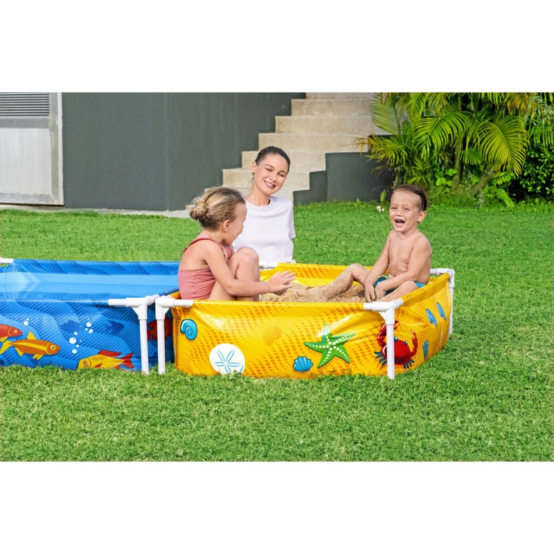 Bestway Piscina Rigida Infantile Con Sandbox 213x122x30,5 cm +2 anni Giardino 00561 Bestway Piscina Rigida Infantile Con Sandbox 213x122x30,5 cm +2 anni Giardino 00561