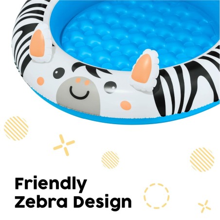 Bestway Piscina Gonfiabile per Bambini Safari 97x66 cm +2 Anni Giardino 52559