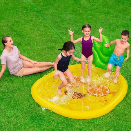 Bestway Spruzzatore Materassino Gonfiabile Ananas 196x165 cm +2 Anni Giardino 52565