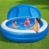 Bestway Piscina Gonfiabile 2 Camere Parasole 241x241x140 cm +6 Anni Giardino 54337