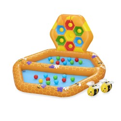 Bestway Piscina Gonfiabile Bambini Api con Palle 127x119x61 cm +12 Mesi Giardino 52639