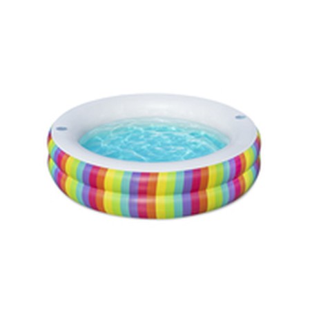 Bestway Piscina per Bambini 2 Anelli Arcobaleno 206x206x51 cm +6 Anni Giardino 54443