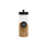 Set di 4 Barattoli Home ESPRIT Nero Metallo Cristallo 1 L 1,5 L 1,8 L 10,4 x 10,4 x 26,4 cm