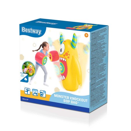 Bestway Punching Gonfiabile Mostro 120 cm +3 Anni Interno e Giardino 52545