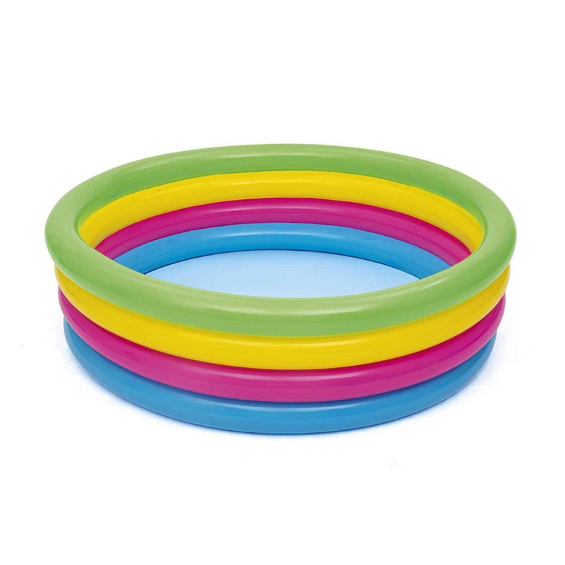 Bestway Piscina Gonfiabile Infantile 4 Anelli Arcobaleno 157x46 cm +3 Anni Giardino 51117 Bestway Piscina Gonfiabile Infantile 4 Anelli Arcobaleno 157x46 cm +3 Anni Giardino 51117