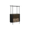 Portabottiglie Home ESPRIT Nero Naturale Metallo Abete 90 x 36 x 150 cm