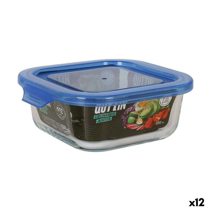Porta pranzo Quttin Azzurro 14 x 14 x 5,5 cm (12 Unità) Porta pranzo Quttin Azzurro 14 x 14 x 5,5 cm (12 Unità)
