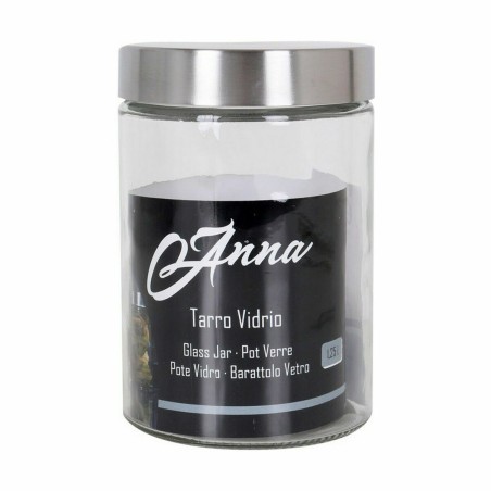 Vaso Anna 1,25 L Vetro Acciaio (12 Unità)