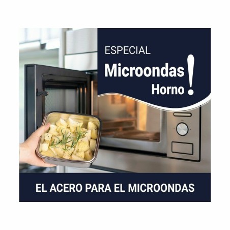Porta pranzo Ermetico Quttin Rotonda Acciaio inossidabile Argentato 300 ml Acciaio (12 Unità)