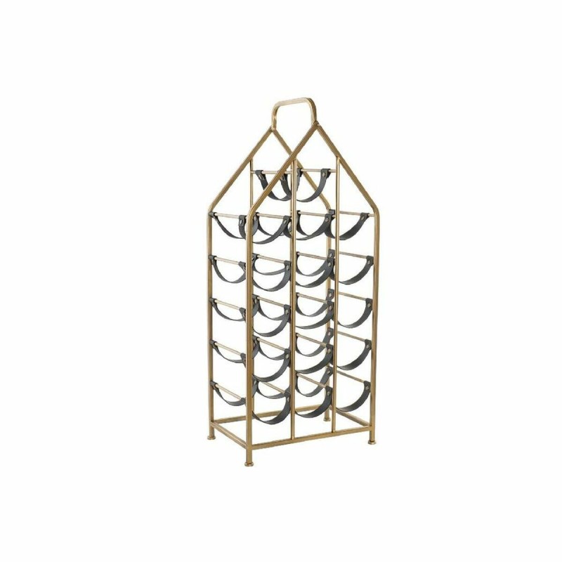 Portabottiglie DKD Home Decor Nero Dorato Metallo Plastica 37,5 x 24,5 x 82 cm Portabottiglie DKD Home Decor Nero Dorato Metallo Plastica 37,5 x 24,5 x 82 cm