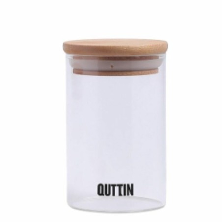 Barattolo In Vetro Trasparente Quttin    6,5 x 11 cm Silicone 250 ml (24 Unità)