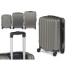 Set di valigie Grigio scuro Righe 3 Pezzi