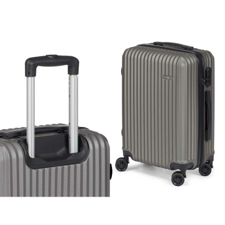 Set di valigie Grigio scuro Righe 3 Pezzi
