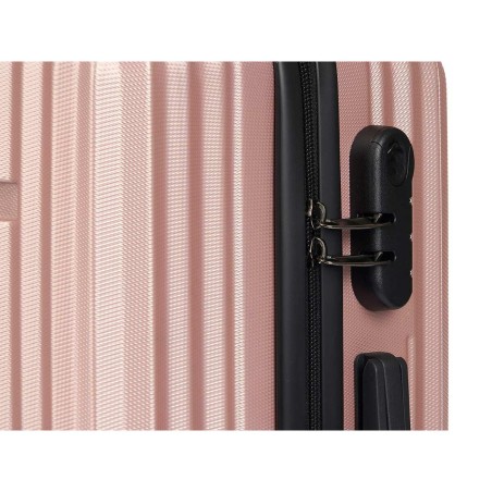 Set di valigie Rosa Righe 3 Pezzi
