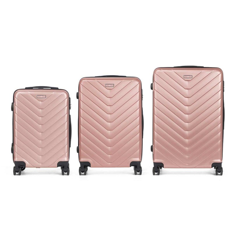Set di valigie Rosa 3 Pezzi Set di valigie Rosa 3 Pezzi