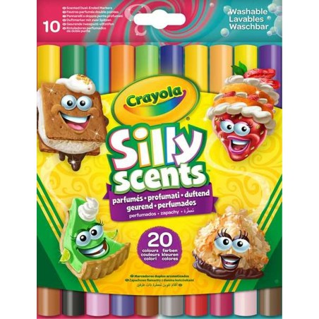 Set di Pennarelli Crayola Profumato Lavabili Doppia punta 10 Pezzi