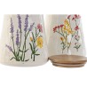 Barattolo Home ESPRIT Multicolore Fiori Shabby Chic (2 Unità)