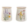 Barattolo Home ESPRIT Multicolore Fiori Shabby Chic (2 Unità)