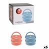 Set di scatole porta pranzo ThermoSport Azzurro Rosso Acciaio Plastica 600 ml 2 Pezzi (6 Unità)