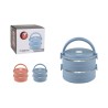 Set di scatole porta pranzo ThermoSport Azzurro Rosso Acciaio Plastica 600 ml 2 Pezzi (6 Unità)