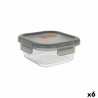 Porta pranzo Ermetico MasterChef Grigio Trasparente Quadrato 1,1 L (6 Unità)