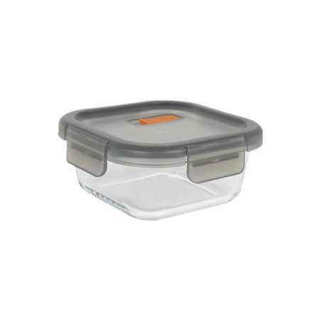 Porta pranzo Ermetico MasterChef Grigio Trasparente Quadrato 1,1 L (6 Unità)