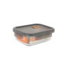 Porta pranzo Ermetico MasterChef Grigio Trasparente Rettangolare 630 ml (6 Unità)