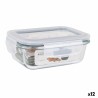 Porta pranzo Ermetico Santa Clara Trasparente Rettangolare 375 ml (12 Unità)