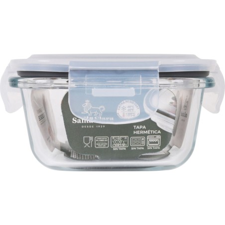 Porta pranzo Ermetico Santa Clara Trasparente Rettangolare 375 ml (12 Unità)