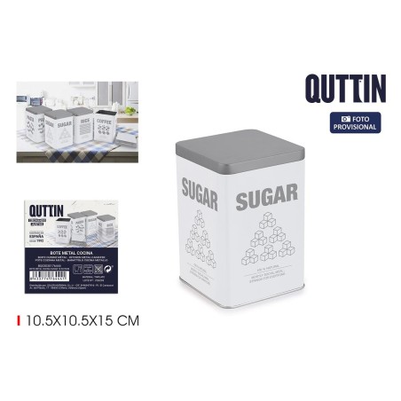 Barattolo in Metallo Quttin SUGAR (12 Unità)