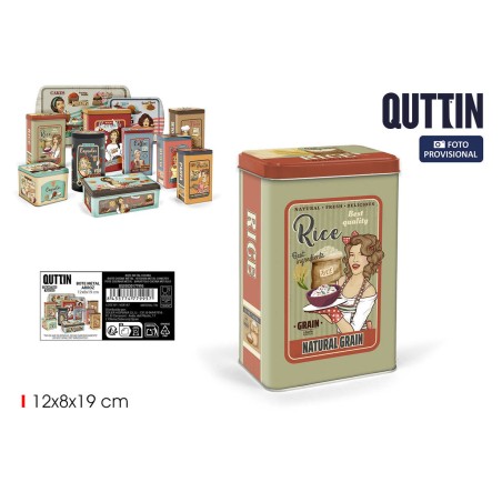 Barattolo in Metallo Quttin RICE (12 Unità)
