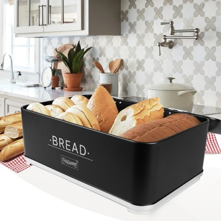 Portapane Feel Maestro MR-1677-AR Bianco/Nero Acciaio inossidabile 34,5 x 16,5 x 25 cm