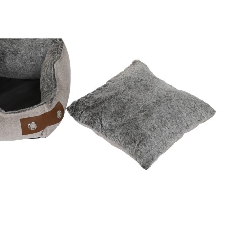 Letto per animali domestici DKD Home Decor Marrone Beige Blu Marino 60 x 60 x 20 cm