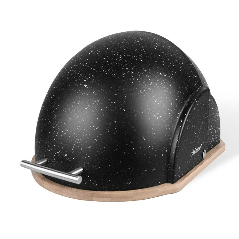 Portapane Feel Maestro MR-1678G Nero Argentato Legno Plastica Portapane Feel Maestro MR-1678G Nero Argentato Legno Plastica