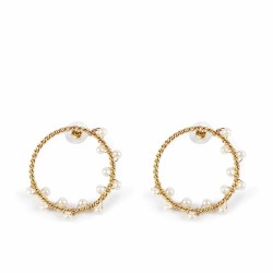 Orecchini Donna Shabama Shima Ottone bagnato in oro 4 cm