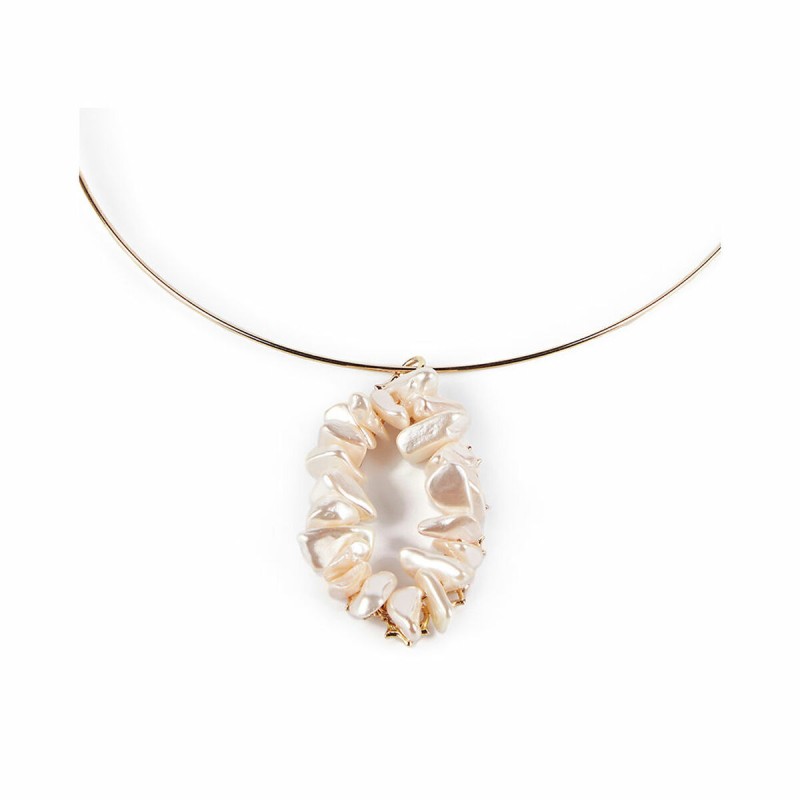 Collana Donna Shabama Mississippi Luxe Ottone Bagno di flash oro Perline 13 cm Collana Donna Shabama Mississippi Luxe Ottone Bagno di flash oro Perline 13 cm