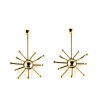 Orecchini Donna Shabama Sun Ottone bagnato in oro 7 cm
