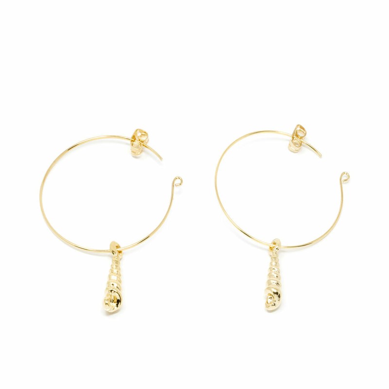 Orecchini Donna Shabama Agulla Ottone bagnato in oro 3,5 cm Orecchini Donna Shabama Agulla Ottone bagnato in oro 3,5 cm