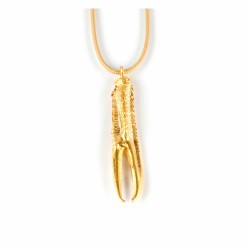Collana Donna Shabama Tuent Cool Ottone Bagno di flash oro Nylon Beige 1 m
