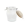 Set di 3 Barattoli Home ESPRIT Trasparente Silicone Bambù Cristallo 13,5 x 13,5 x 27 cm