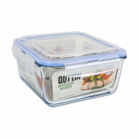 Porta pranzo Ermetico Quttin   Quadrato 2,2 L (4 Unità)