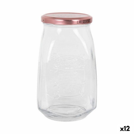 Barattolo In Vetro Trasparente Inde Tasty 1,05 L Con coperchio (12 Unità)