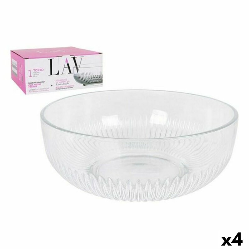 Insalatiera LAV CP112-1 Trasparente Cristallo 23 x 23 x 10 cm (4 Unità) (2600 cc) (ø 23 x 9,4 cm) Insalatiera LAV CP112-1 Trasparente Cristallo 23 x 23 x 10 cm (4 Unità) (2600 cc) (ø 23 x 9,4 cm)