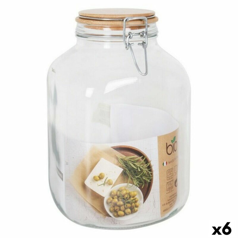 Barattolo Borgonovo Primizie Bambù 4,25L 14,5 x 14,5 x 26 cm (6 Unità) (4,25 L) Barattolo Borgonovo Primizie Bambù 4,25L 14,5 x 14,5 x 26 cm (6 Unità) (4,25 L)