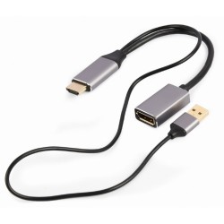 Adattatore DisplayPort con HDMI GEMBIRD A-HDMIM-DPF-02 Nero 4K Ultra HD (1 Unità)