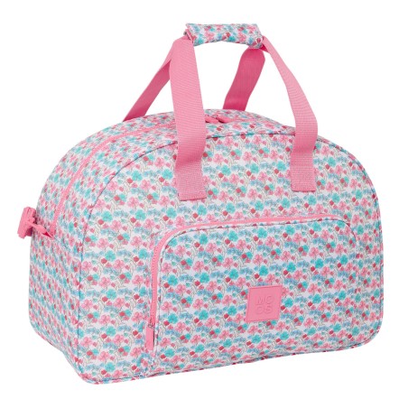 Borsa da Palestra Moos Flores Multicolore 48 x 33 x 21 cm